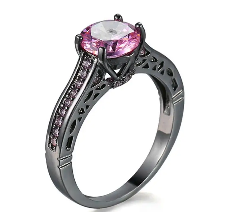 High Quality Fashion Love Wedding Black Gold Color Round Zircon Rings For Women Gift Jewelry
High Quality Fashion Love Wedding Black Gold Color Round Zircon Rings For Women Gift Jewelry