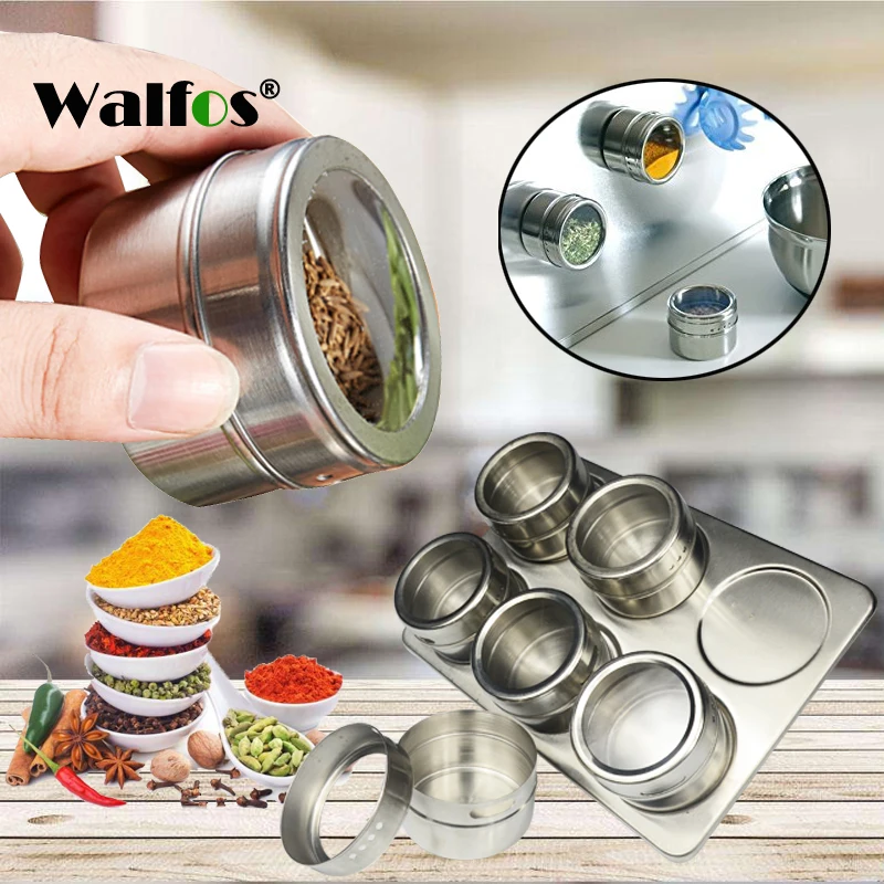 6 Pieces Magnetic Stainless Steel Cruet Condiment Spice Jars Set Salt and Pepper Shakers Seasoning Sprays Cooking Barbeque Tool
6 Pieces Magnetic Stainless Steel Cruet Condiment Spice Jars Set Salt and Pepper Shakers Seasoning Sprays Cooking Barbeque Tool