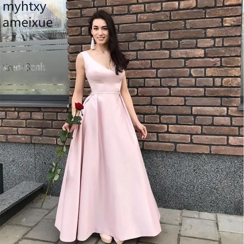 A-line Baby Pink Event Prom Dresses V-neck Sleeveless Formal Evening Party Long Vestido De Fiesta Graduacion Gowns Dress Elegant
A-line Baby Pink Event Prom Dresses V-neck Sleeveless Formal Evening Party Long Vestido De Fiesta Graduacion Gowns Dress Elegant