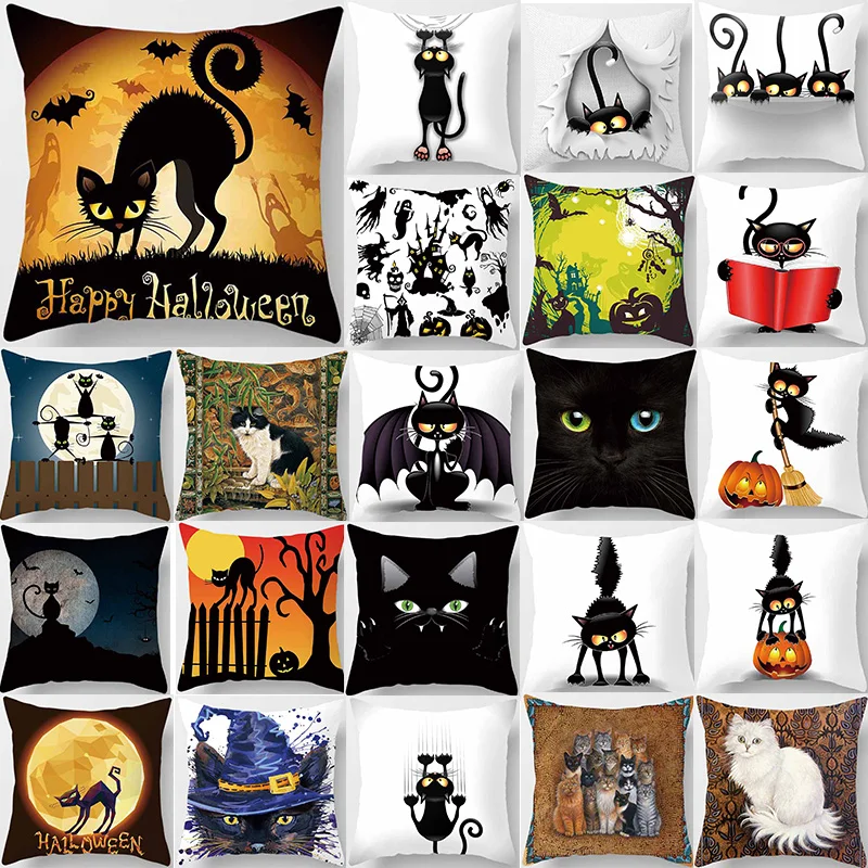 Halloween funny cute cats pillow case double sides pattern square pillow cases high definition cat pattern pillow cover 45*45cm
Halloween funny cute cats pillow case double sides pattern square pillow cases high definition cat pattern pillow cover 45*45cm