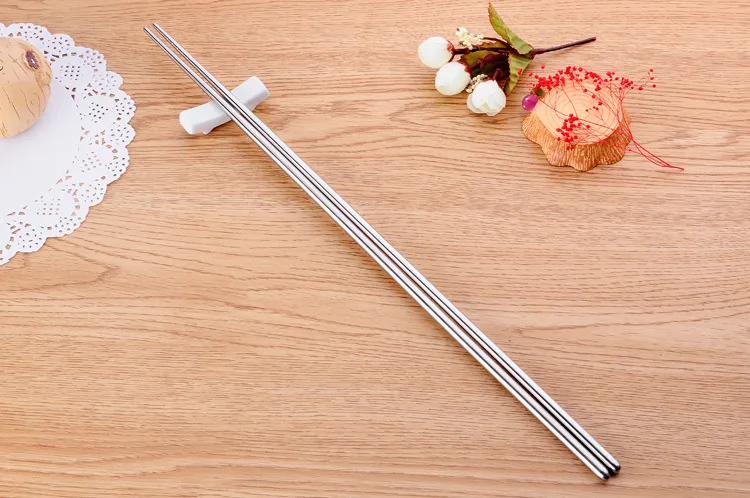 2pair FDA 39CM 304 stainless steel chopsticks tableware korean household metal alloy round chopsticks KV 094
2pair FDA 39CM 304 stainless steel chopsticks tableware korean household metal alloy round chopsticks KV 094