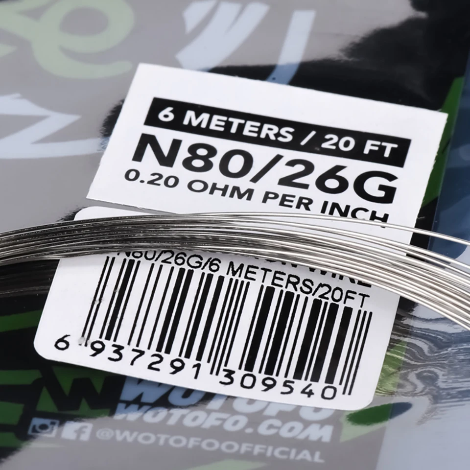 Original Wotofo Ni90 Ni80 Competition Wire 23G 24G 26G heating wire for atomizer mesh coil tank electronic cigarette accessory (2)
