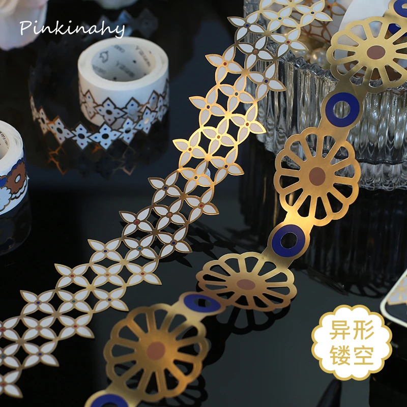 Vintage Hollow Openwork lace Gilding washi tape DIY decoration scrapbooking planner masking tape adhesive tape kawaii stationery
Vintage Hollow Openwork lace Gilding washi tape DIY decoration scrapbooking planner masking tape adhesive tape kawaii stationery