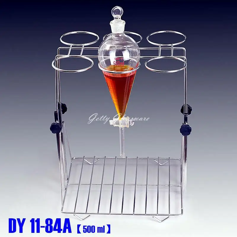 Liftable Stainless Steel Separating funnel stand support & steel clamp for 500ml dropping funnel W 6 holes
Liftable Stainless Steel Separating funnel stand support & steel clamp for 500ml dropping funnel W 6 holes