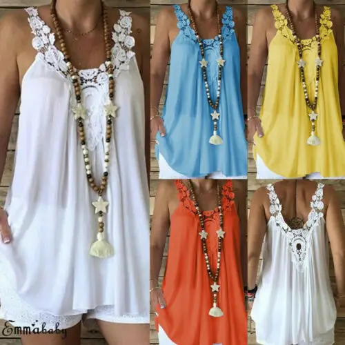 Fashion Solid Blouse Women O Neck Lace Hollow Sleeveless Casual Summer Loose Blouse Top Shirt Tunic
Fashion Solid Blouse Women O Neck Lace Hollow Sleeveless Casual Summer Loose Blouse Top Shirt Tunic