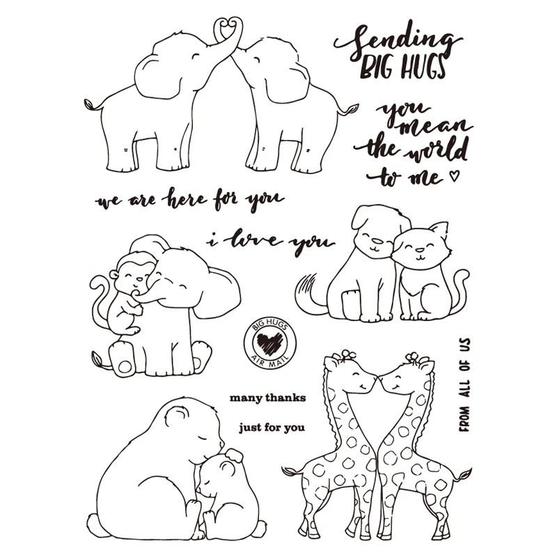 Elephant Giraffe Dog Bear Mother and Child Transparent Stamp Clear Stamps for DIY Scrapbooking Paper Card Making Crafts Decor
Elephant Giraffe Dog Bear Mother and Child Transparent Stamp Clear Stamps for DIY Scrapbooking Paper Card Making Crafts Decor