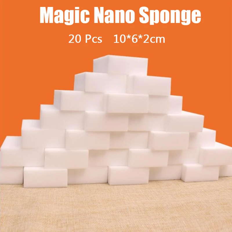 20Pcs 100*60*20mm White Melamine Sponge Magic Sponge Eraser For Kitchen Office Bathroom Clean Accessory Dish Shoes Cleaning Nano
20Pcs 100*60*20mm White Melamine Sponge Magic Sponge Eraser For Kitchen Office Bathroom Clean Accessory Dish Shoes Cleaning Nano