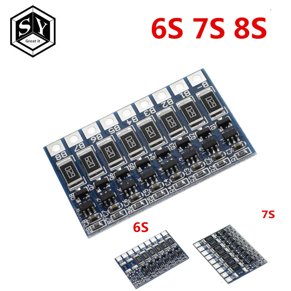 1PCS Great IT 21V 4.2V Balance Function Protection Board 68mA 6SLi-ion Lipo Battery Lithium 18650 Batteries Balanced 6S 7S 8S
1PCS Great IT 21V 4.2V Balance Function Protection Board 68mA 6SLi-ion Lipo Battery Lithium 18650 Batteries Balanced 6S 7S 8S