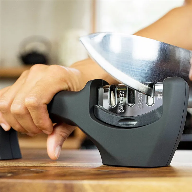 Professional Knife Sharpener 3 Stages Kitchen Sharpening Stone Grinder knives Whetstone Tungsten Diamond Ceramic Sharpener Tool
Professional Knife Sharpener 3 Stages Kitchen Sharpening Stone Grinder knives Whetstone Tungsten Diamond Ceramic Sharpener Tool