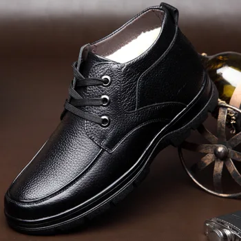 2018 New Winter Shoes Men's Boots Geniune Leather Wool Inside Hot Warm Snow Shoes Man Leather Ankle Boots Lace-Up plush boots
2018 New Winter Shoes Men's Boots Geniune Leather Wool Inside Hot Warm Snow Shoes Man Leather Ankle Boots Lace-Up plush boots