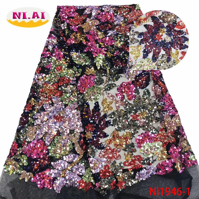 2019 Colorful New Design African Lace Fabric High Quality French Nigerian Embroidered Tulle Lace Fabric With Sequins NI1946-1
2019 Colorful New Design African Lace Fabric High Quality French Nigerian Embroidered Tulle Lace Fabric With Sequins NI1946-1