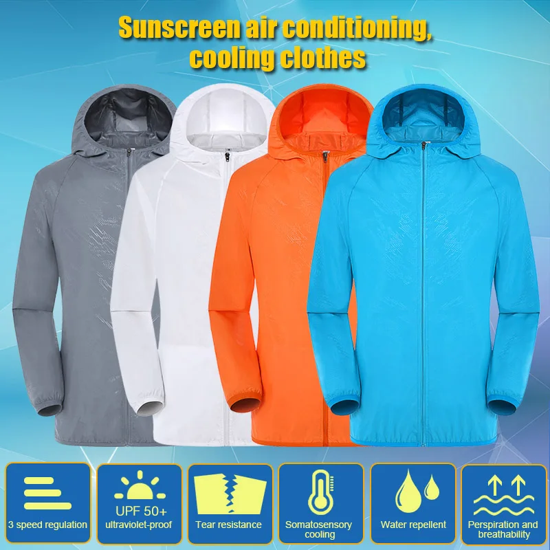 Men Women Sun Protective Coat with 2 Fans Waterproof UV Protection Fast Dry Coat JFlyer
Men Women Sun Protective Coat with 2 Fans Waterproof UV Protection Fast Dry Coat JFlyer