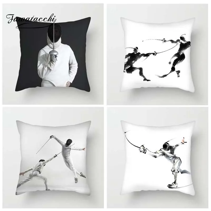 Fuwatacchi Fencing Competition Cushion Cover Chinese Style Black White Throw Pillow Cover Decorative Sofa Pillow Case Pillowcase
Fuwatacchi Fencing Competition Cushion Cover Chinese Style Black White Throw Pillow Cover Decorative Sofa Pillow Case Pillowcase