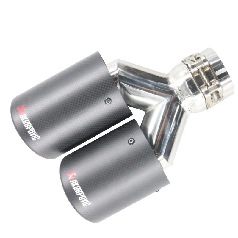 Universal car Model Dual Carbon fiber stainless steel universal Auto akrapovic exhaust tip end pipe
Universal car Model Dual Carbon fiber stainless steel universal Auto akrapovic exhaust tip end pipe