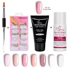 Polygel набор Франческа Polygel набор Poli гель лак для наращивания ногтей прозрачный скульптурный твердый полигель жидкость lakiery hybrydowe(China)