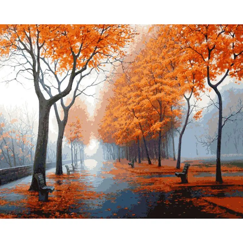 50x40cm Autumn Trees Handpainted Diy Oil Painting By Numbers Acrylic Paint Decoration Pictures for Living Room Wall Paintings
50x40cm Autumn Trees Handpainted Diy Oil Painting By Numbers Acrylic Paint Decoration Pictures for Living Room Wall Paintings