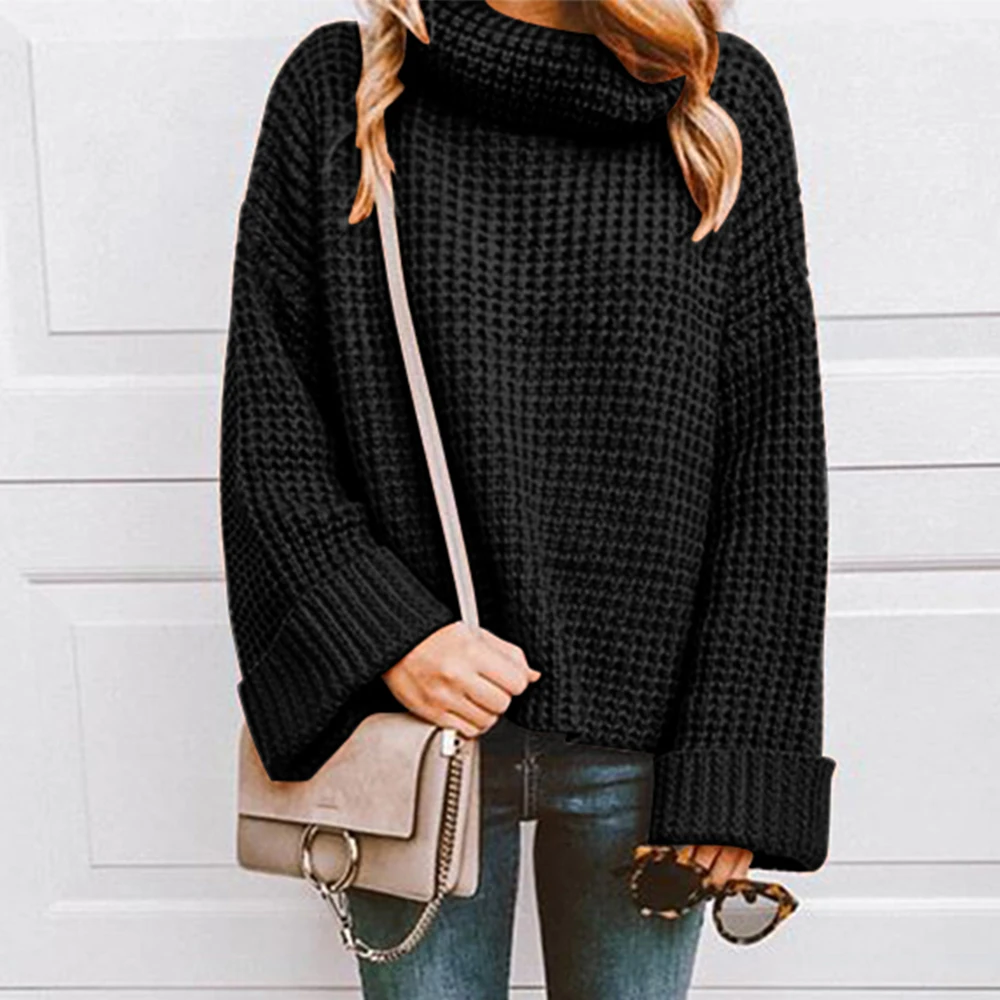 Laamei 2019 Autumn Winter Loose Turtleneck Women Sweater Long Knitted Pullovers Women Casual Sweaters Female Jumpers Cashmere
Laamei 2019 Autumn Winter Loose Turtleneck Women Sweater Long Knitted Pullovers Women Casual Sweaters Female Jumpers Cashmere