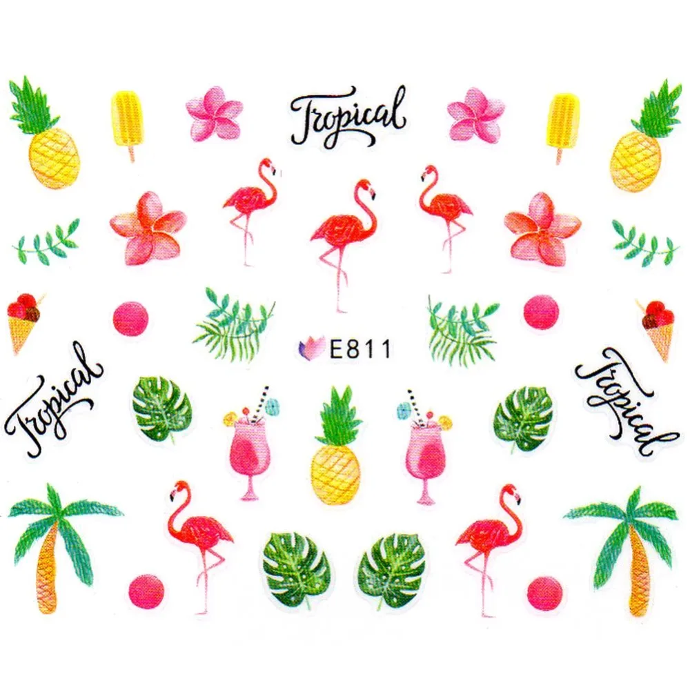 Nail Stickers For Nails Flamingo Animal Series Water Decal Animal Flower Plant Pattern 3D Manicure Sticker Nail Art Decoration
Nail Stickers For Nails Flamingo Animal Series Water Decal Animal Flower Plant Pattern 3D Manicure Sticker Nail Art Decoration