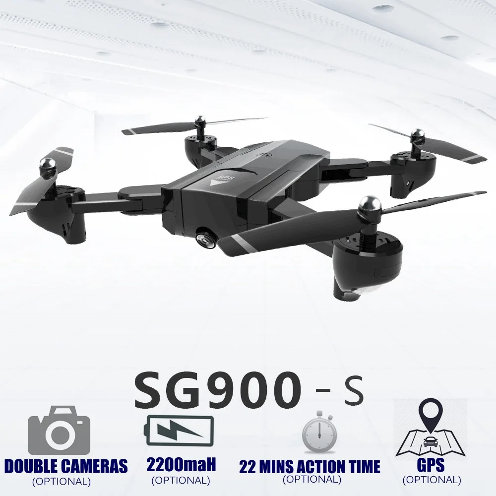 GPS RC Drones With HD Camera 1080p FPV RC Quadcopter Double Camera Drone Automatic Follow Helicopter Flying Dron SG900 Copter
GPS RC Drones With HD Camera 1080p FPV RC Quadcopter Double Camera Drone Automatic Follow Helicopter Flying Dron SG900 Copter