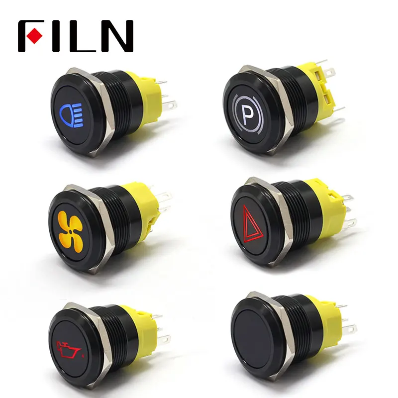 22mm 12v LED black metal push button switch dashboard customsymbol momentary latching on off car racing switch
22mm 12v LED black metal push button switch dashboard customsymbol momentary latching on off car racing switch