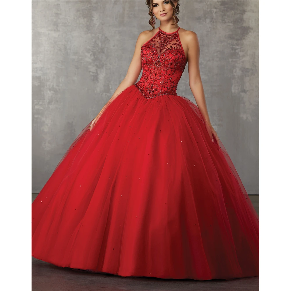 Elegant Halter Beading Tulle Backless Vintage Custom-Made vestidos quinceanera 2019 S vestidos de 15 anos Quinceanera Dresses
Elegant Halter Beading Tulle Backless Vintage Custom-Made vestidos quinceanera 2019 S vestidos de 15 anos Quinceanera Dresses