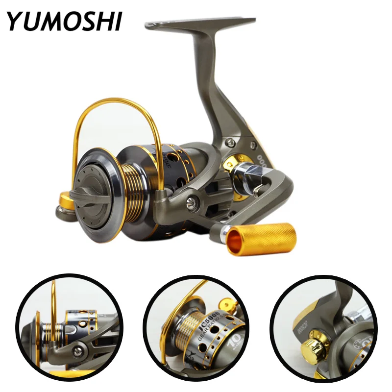 10BB Metal Head Spinning Fishing Reels 5.5:1 Salt Water Fishing Reels 1000-7000 Pre-Loading Spinning Wheel left/right optional
10BB Metal Head Spinning Fishing Reels 5.5:1 Salt Water Fishing Reels 1000-7000 Pre-Loading Spinning Wheel left/right optional