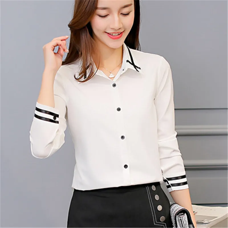 2018 Female Slim Turn-down Collar All Match Tops Summer Autumn Women Work Blouse And
2018 Female Slim Turn-down Collar All Match Tops Summer Autumn Women Work Blouse And