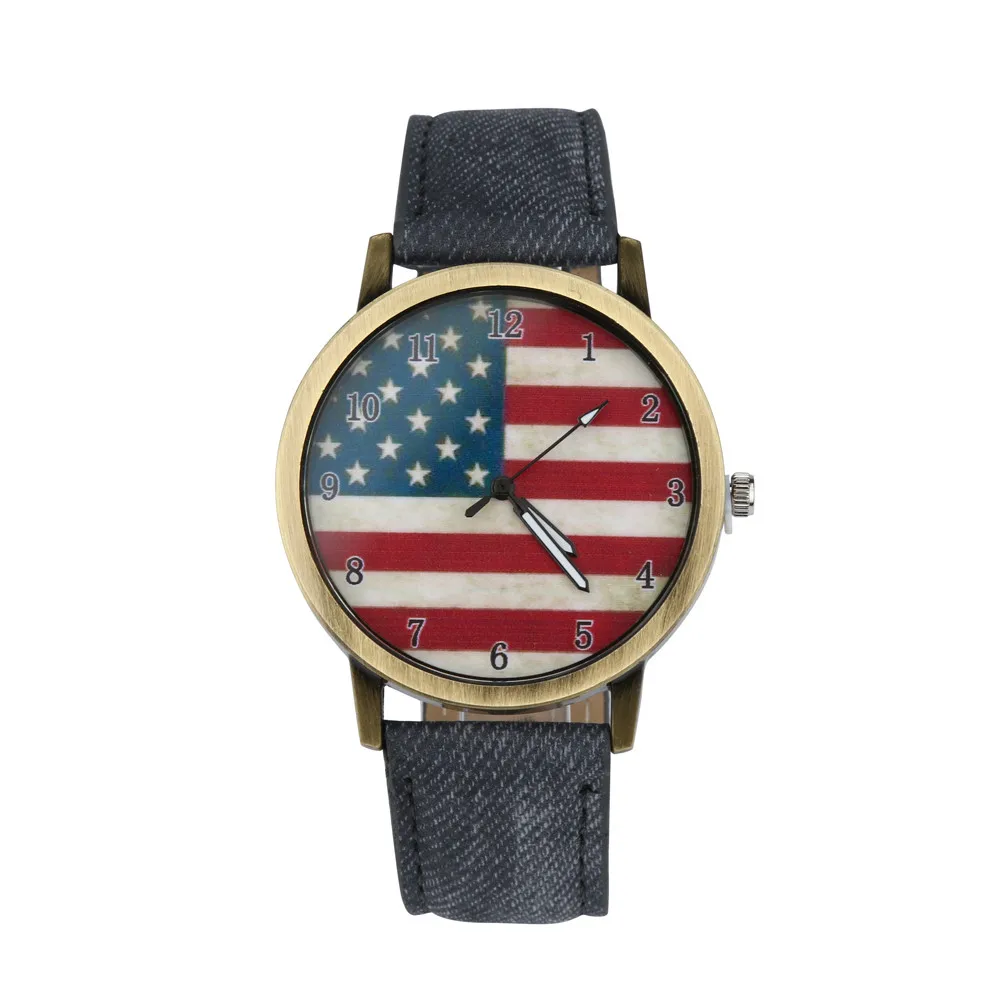 Fashion Men Women Watches American Flag Pattern Retro Style PU Leather Strap Unisex Quartz Wrist Watch relógio feminino montres
Fashion Men Women Watches American Flag Pattern Retro Style PU Leather Strap Unisex Quartz Wrist Watch relógio feminino montres