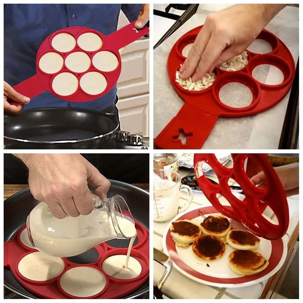 Kitchen Pancake Mold Fried Egg Maker Mold Non-stick Simple Operation Silicone Baking Pancake Omelette Mould Kitchen Accessories
Kitchen Pancake Mold Fried Egg Maker Mold Non-stick Simple Operation Silicone Baking Pancake Omelette Mould Kitchen Accessories