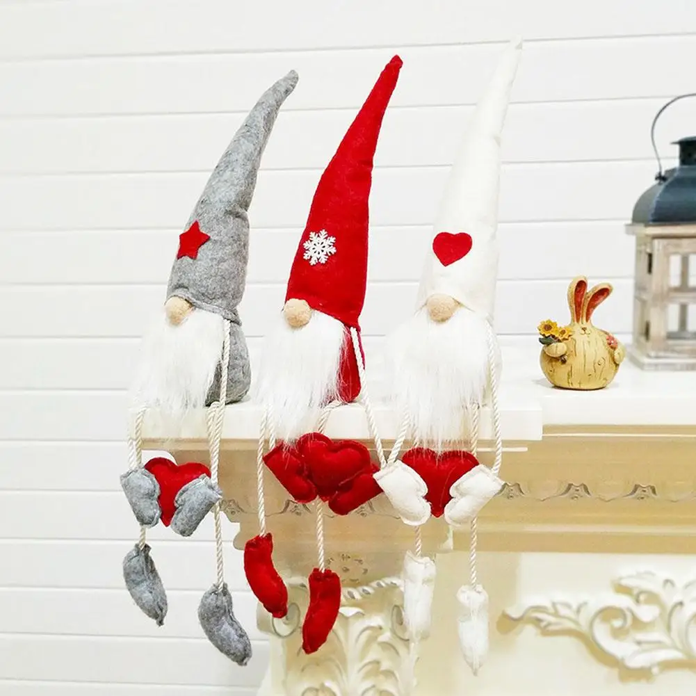 Christmas Tree Decoration Santa Claus Fabric Art Decoration Faceless Doll For New Year Christmas Decoration For Home