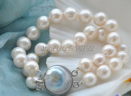 free shipping >>>>> P3717 2row 8" 10mm white round white PEARL bracelet mabe
free shipping >>>>> P3717 2row 8" 10mm white round white PEARL bracelet mabe