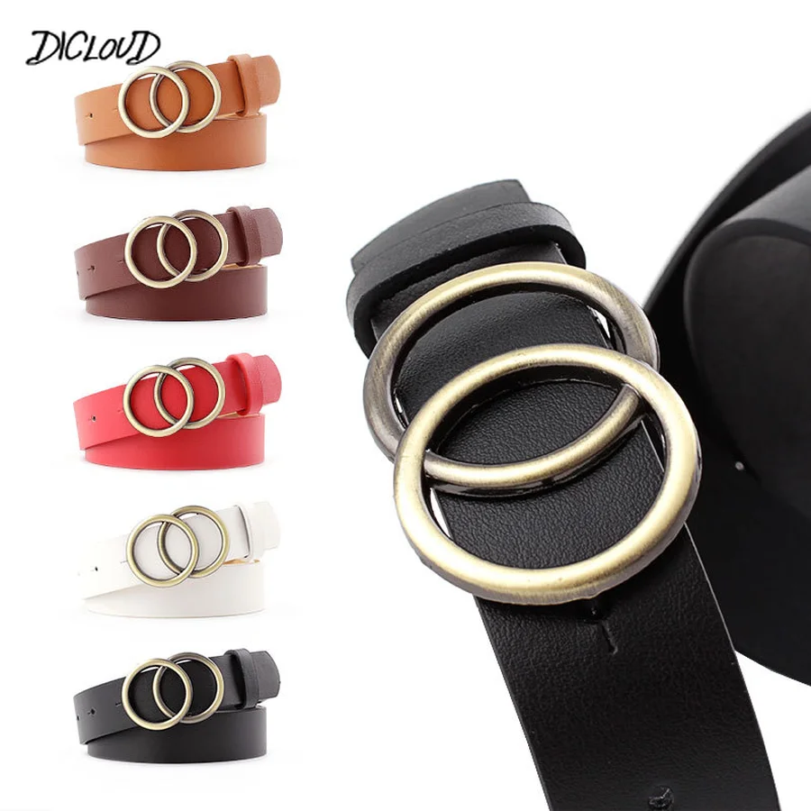 Double Round Buckle Belts Women New Women's Ring PU Leather Solid Belts Ladies 2019 Fashion Casual Jeans Dress Belt Female
Double Round Buckle Belts Women New Women's Ring PU Leather Solid Belts Ladies 2019 Fashion Casual Jeans Dress Belt Female