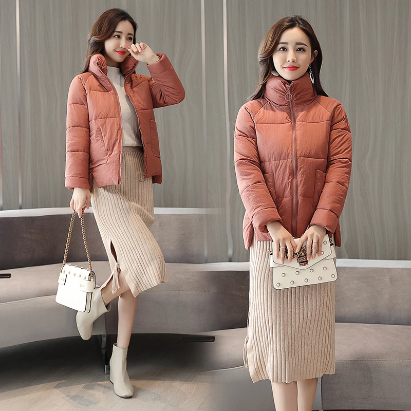 Winter Jacket Women Cotton Short Jacket 2018 New Padded Slim Standing collar Warm Parkas Coat Female Autumn Outerwear
Winter Jacket Women Cotton Short Jacket 2018 New Padded Slim Standing collar Warm Parkas Coat Female Autumn Outerwear