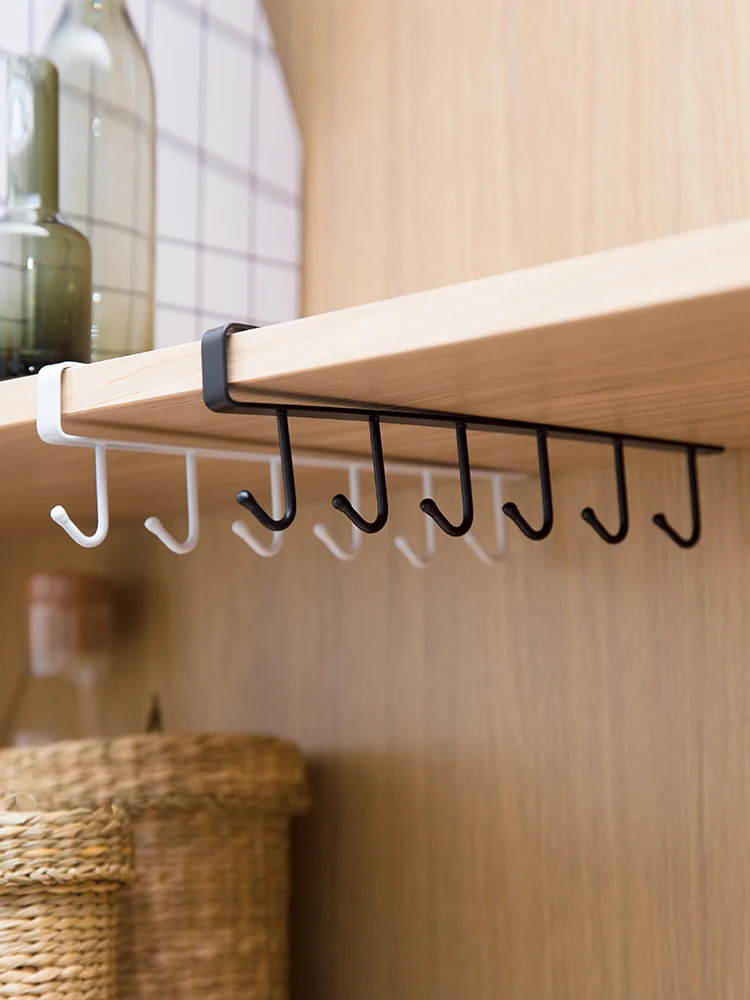 6 Hooks Cup Holder Hang Kitchen Cabinet Under Shelf Hanger Chest Storage Shelf Bathroom Rack Organizer Hook
6 Hooks Cup Holder Hang Kitchen Cabinet Under Shelf Hanger Chest Storage Shelf Bathroom Rack Organizer Hook