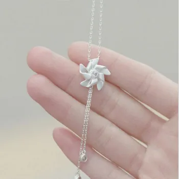 Personality Gardenia Flower Necklaces & Pendants For Women Windmill Colar Necklace 925 Sterling Silver Jewelry Collier H29
Personality Gardenia Flower Necklaces & Pendants For Women Windmill Colar Necklace 925 Sterling Silver Jewelry Collier H29