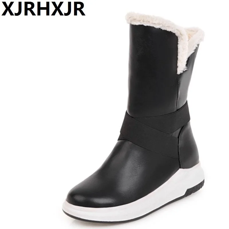 XJRHXJR Autumn Winter Fur Boots Women Platform Mid-calf Snow Boots Round Toe Fashion Hidden Heels Waterproof Plush Warm Shoe
XJRHXJR Autumn Winter Fur Boots Women Platform Mid-calf Snow Boots Round Toe Fashion Hidden Heels Waterproof Plush Warm Shoe