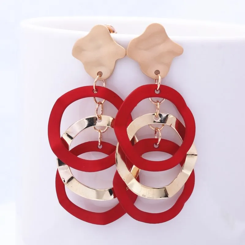 EK439 Korean Style Gold Color Multi-layer Round Big Circle Earrings for Women Fashion Hyperbole Retro Simple Wild Party Earrings
EK439 Korean Style Gold Color Multi-layer Round Big Circle Earrings for Women Fashion Hyperbole Retro Simple Wild Party Earrings