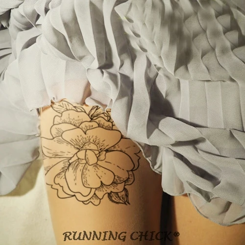 Thigh line flower printing thin stockings women tattoo pantyhose 
Thigh line flower printing thin stockings women tattoo pantyhose