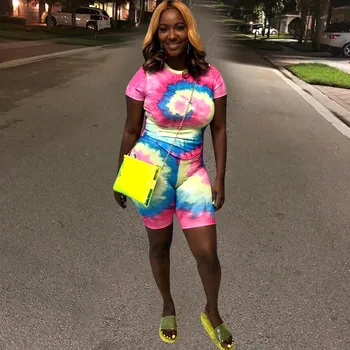 2019 Tie Dye Two Piece Set Short Sleeve Top And Biker Shorts Sweat Suit Sexy Matching Sets 2 Piece Outfits Women Tracksuit
2019 Tie Dye Two Piece Set Short Sleeve Top And Biker Shorts Sweat Suit Sexy Matching Sets 2 Piece Outfits Women Tracksuit