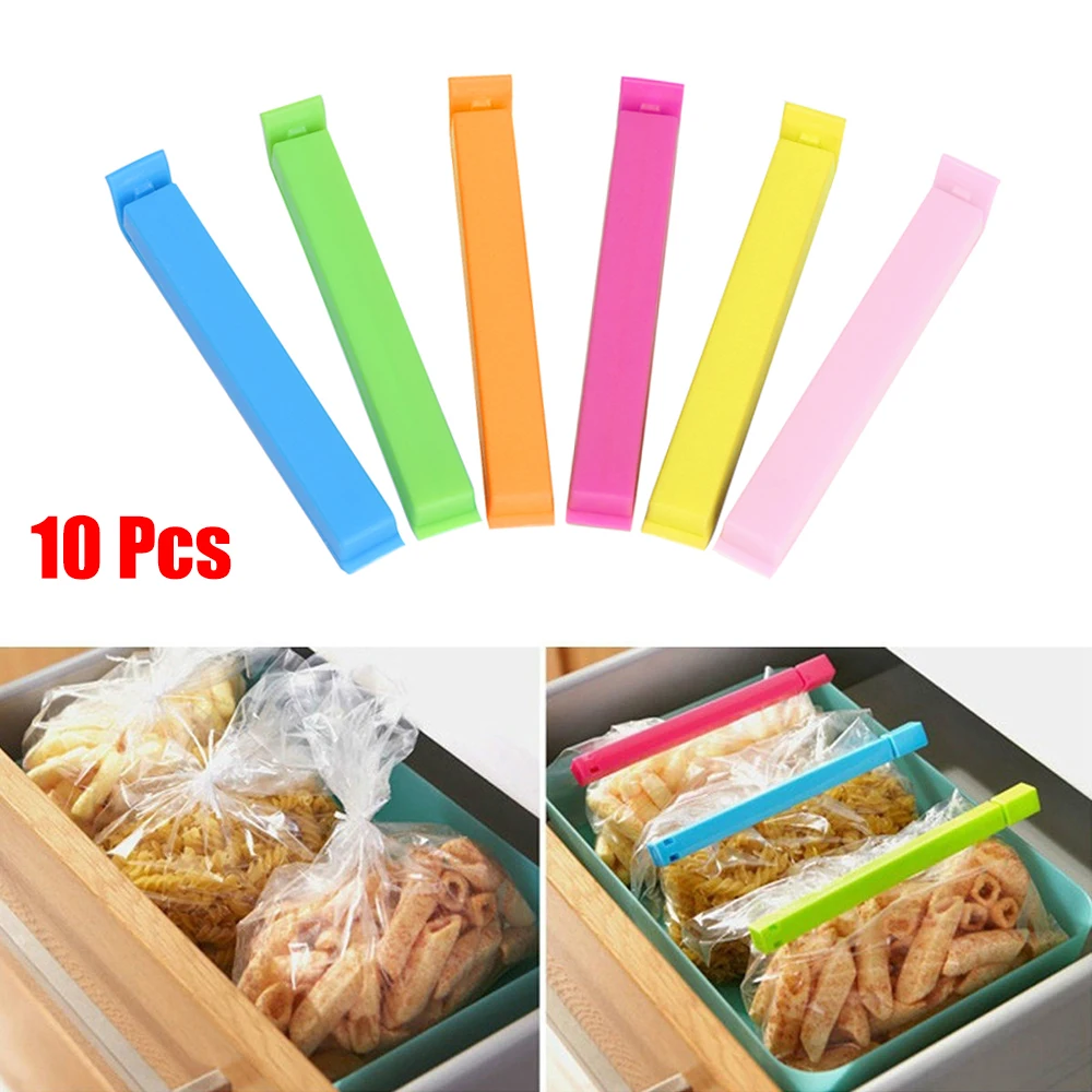 10Pcs Random Color Kitchen Storage Food Snack Seal Sealing Bag Clips Plastic Sealer Clamp Food Bag Clips Househould Kitchen Tool
10Pcs Random Color Kitchen Storage Food Snack Seal Sealing Bag Clips Plastic Sealer Clamp Food Bag Clips Househould Kitchen Tool