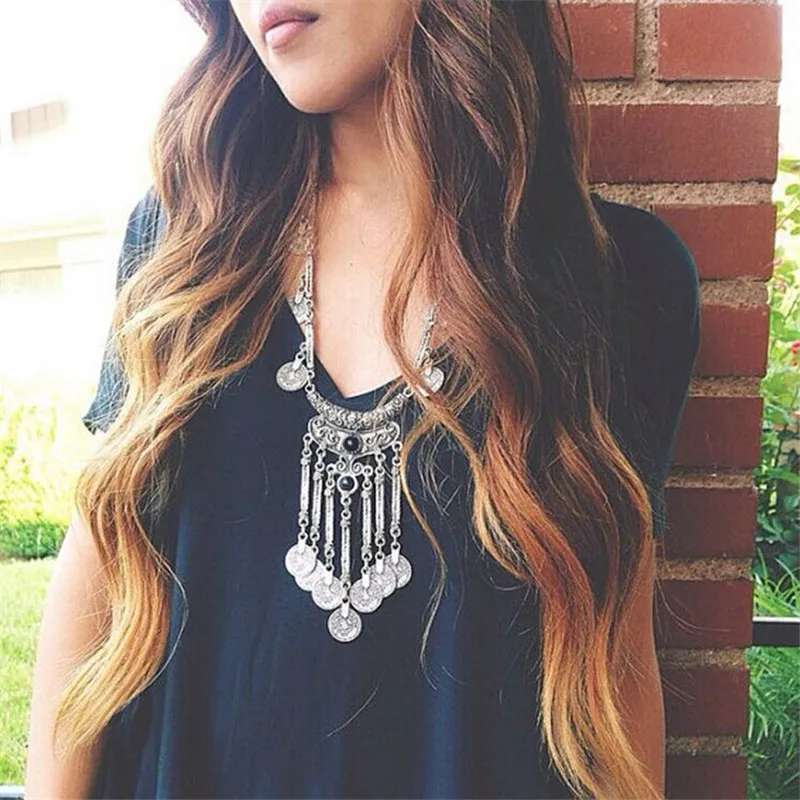 NEW FASHION Hot Sale Gypsy Ethnic Tribal Turkish Boho Chain Gem Necklace Tassel Jewelry X-624
NEW FASHION Hot Sale Gypsy Ethnic Tribal Turkish Boho Chain Gem Necklace Tassel Jewelry X-624