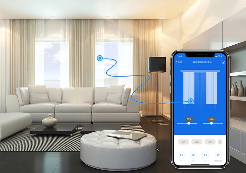 Dooya DT72TV wifi curtain motor voice control work with Alexa google home Silent Electric Curtain Track Automatic Curtain Rails
Dooya DT72TV wifi curtain motor voice control work with Alexa google home Silent Electric Curtain Track Automatic Curtain Rails