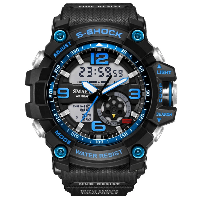 Men's Fashion Multi-Functional Student Electronic Watch Outdoor Sports Dual-Display Waterproof Digital Watches Luminous Watch
Men's Fashion Multi-Functional Student Electronic Watch Outdoor Sports Dual-Display Waterproof Digital Watches Luminous Watch