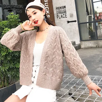 Girls Sweaters Knitted Sweater Casual Computer Knitted Cardigans Lantern Sleeve Solid 2019 Winter/autumn Women Sweater 5197 50
Girls Sweaters Knitted Sweater Casual Computer Knitted Cardigans Lantern Sleeve Solid 2019 Winter/autumn Women Sweater 5197 50