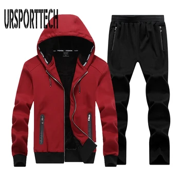 2018 Fashion Autumn Winter mens sportswear 2 Piece Set Sporting Suit Hooded Jacket+Pant Sweatsuit Men Clothing Tracksuit Set Hot
2018 Fashion Autumn Winter mens sportswear 2 Piece Set Sporting Suit Hooded Jacket+Pant Sweatsuit Men Clothing Tracksuit Set Hot
