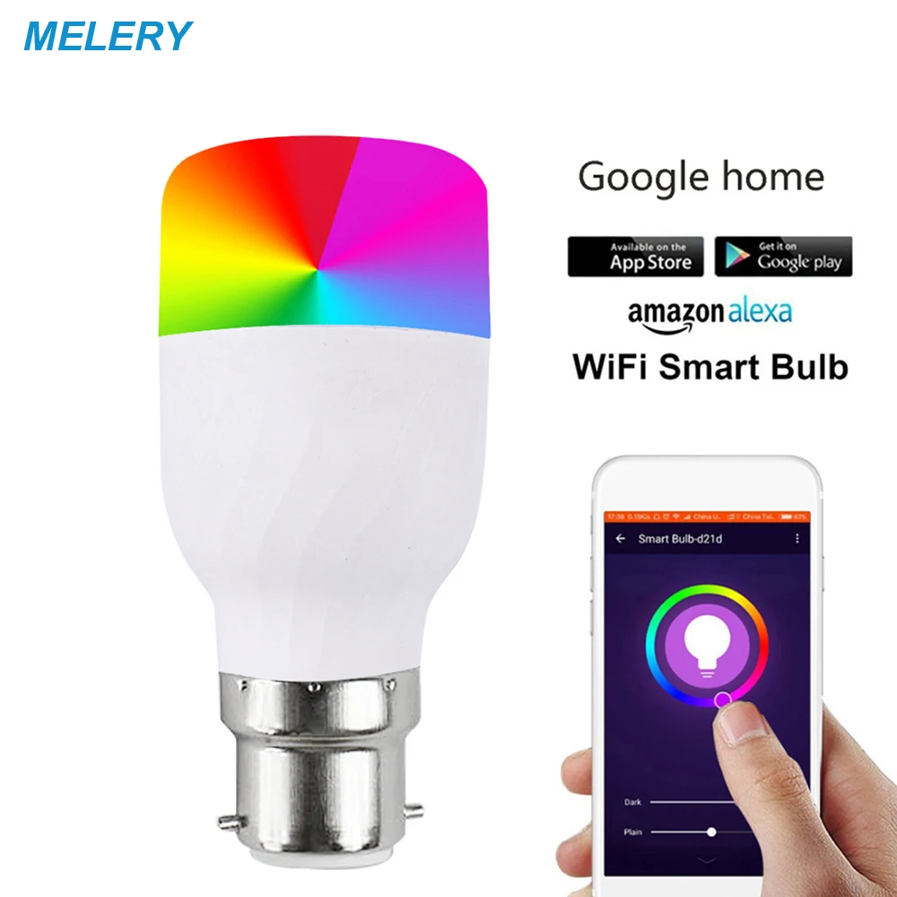 Wifi Smart Led Lamp Light Bulb B22 60W Equivalent Dimmable RBGW Lighting Homekit Compatible with Alexa Google Home Assistant
Wifi Smart Led Lamp Light Bulb B22 60W Equivalent Dimmable RBGW Lighting Homekit Compatible with Alexa Google Home Assistant