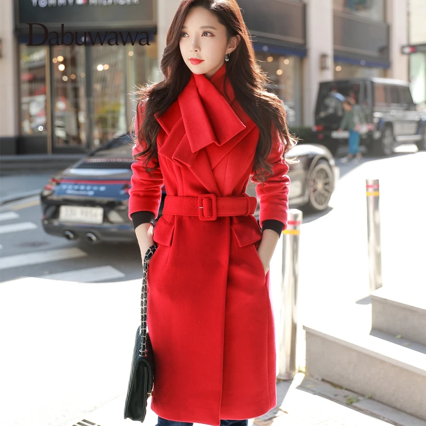 Dabuwawa Women Winter Warm Red Vintage Cashmere Wool Long Coats Casual Belted Outwear Coats With Scarf D17DLN084
Dabuwawa Women Winter Warm Red Vintage Cashmere Wool Long Coats Casual Belted Outwear Coats With Scarf D17DLN084