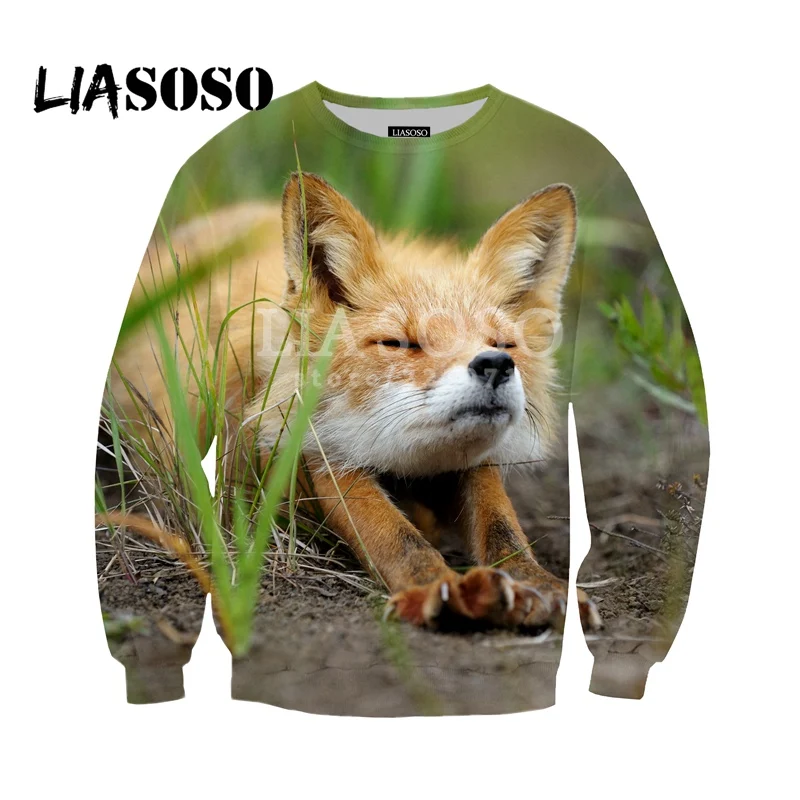 LIASOSO Autumn New Men Women Fashion Hoodies 3D Print Animal Fox Sweatshirt Long Sleeve Top Harajuku Round Neck Pullover W056-01
LIASOSO Autumn New Men Women Fashion Hoodies 3D Print Animal Fox Sweatshirt Long Sleeve Top Harajuku Round Neck Pullover W056-01