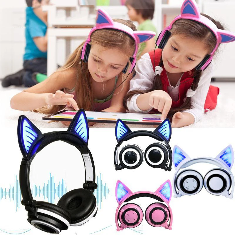 Cute Cat Ears Wireless Bluetooth Earphones LED Flashing Glowing Colorful Headphone adjustable Headset For Adult & Children Gift
Cute Cat Ears Wireless Bluetooth Earphones LED Flashing Glowing Colorful Headphone adjustable Headset For Adult & Children Gift
