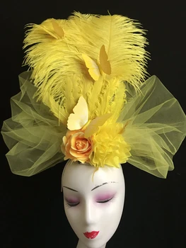 Hand made Chinese wind yellow feather butterfly tassel headgear during stage makeup originality headdress getting out of shape
Hand made Chinese wind yellow feather butterfly tassel headgear during stage makeup originality headdress getting out of shape